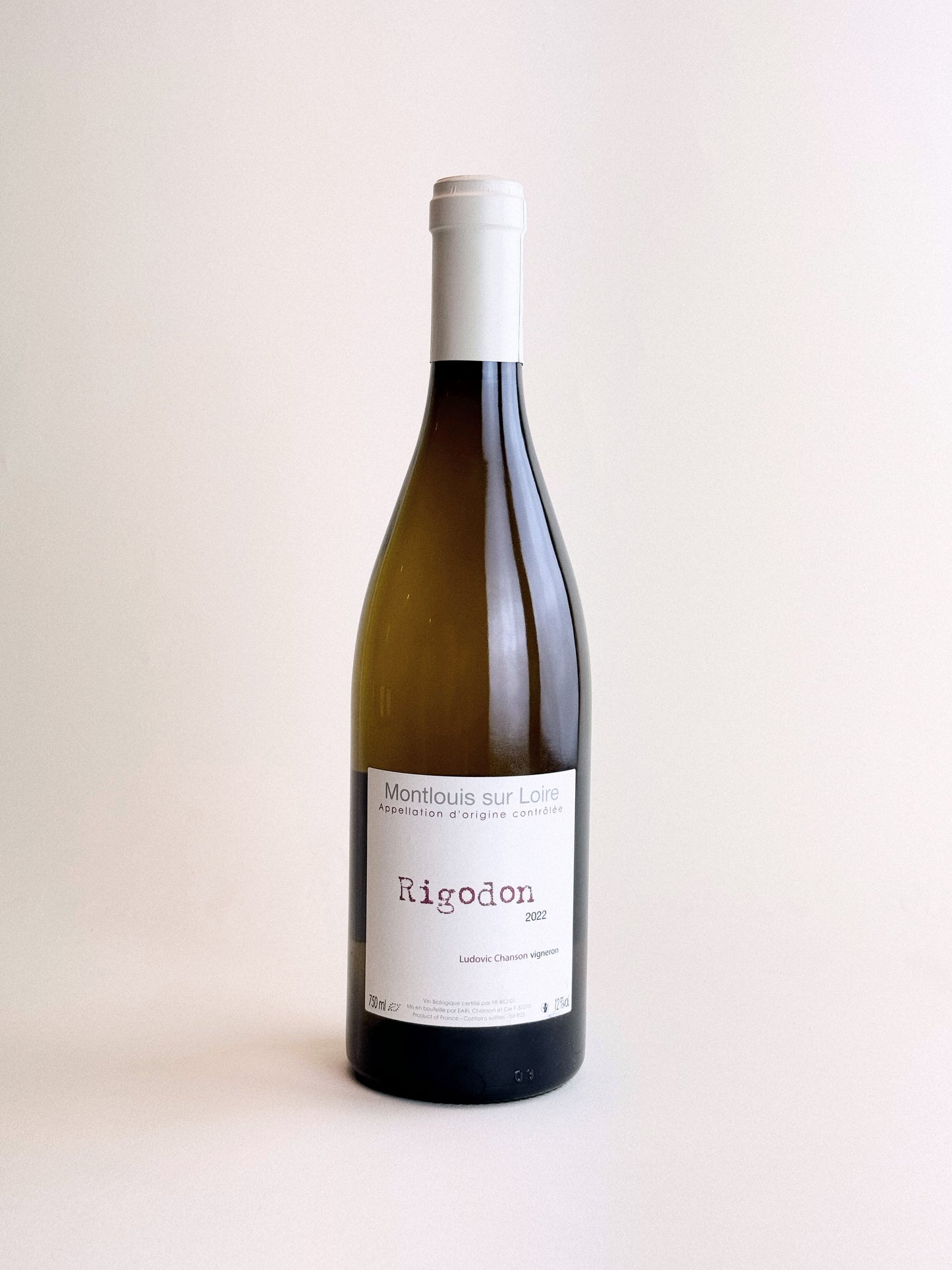 Ludovic Chanson, Rigodon Montlouis-sur-Loire Chenin Blanc 2022